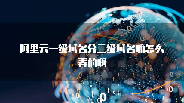 阿里云一级域名分二级域名嘛怎么弄的啊