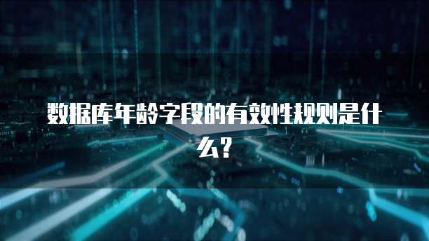 数据库年龄字段的有效性规则是什么？