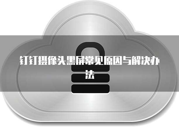 钉钉摄像头黑屏常见原因与解决办法