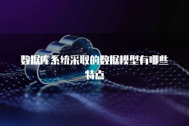 数据库系统采取的数据模型有哪些特点