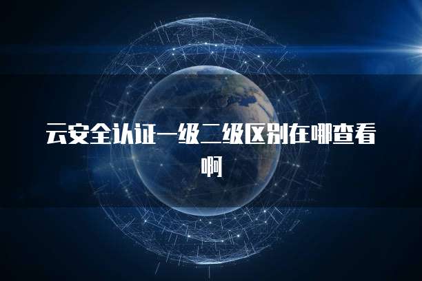 云安全认证一级二级区别在哪查看啊