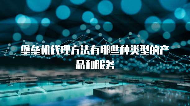 堡垒机代理方法有哪些种类型的产品和服务