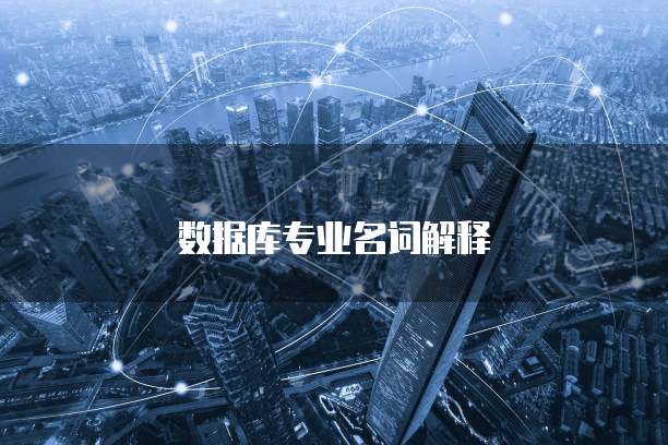 数据库专业名词解释