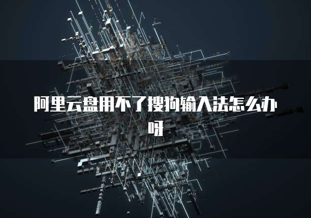 阿里云盘用不了搜狗输入法怎么办呀