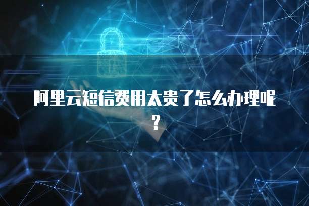 阿里云短信费用太贵了怎么办理呢？