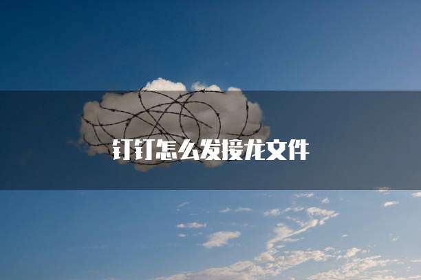 钉钉怎么发接龙文件