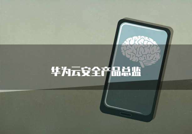 华为云安全产品总监