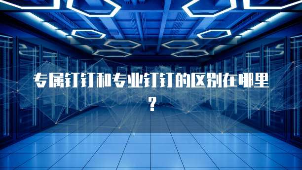 专属钉钉和专业钉钉的区别在哪里？