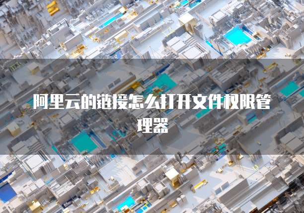 阿里云的链接怎么打开文件权限管理器
