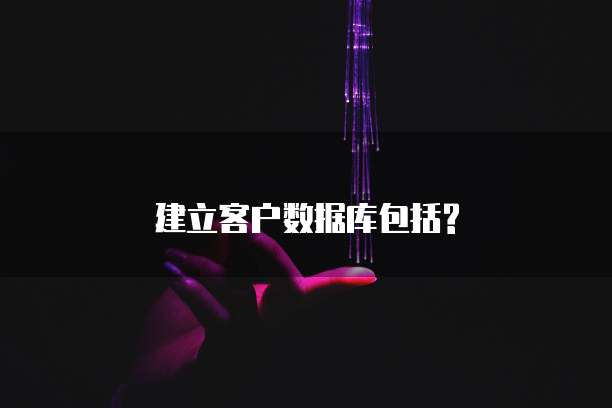 建立客户数据库包括?