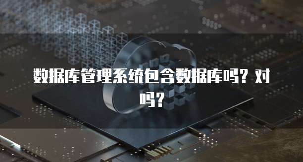 数据库管理系统包含数据库吗？对吗？