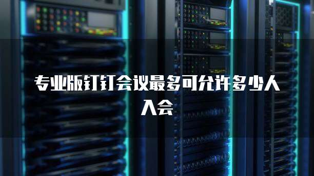 专业版钉钉会议最多可允许多少人入会
