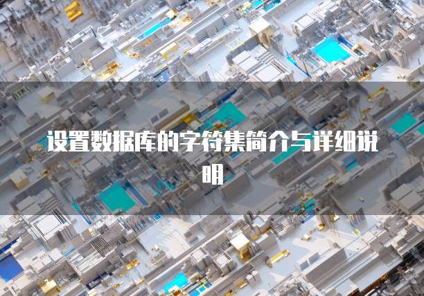 设置数据库的字符集简介与详细说明