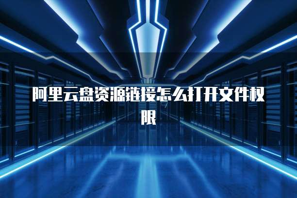 阿里云盘资源链接怎么打开文件权限