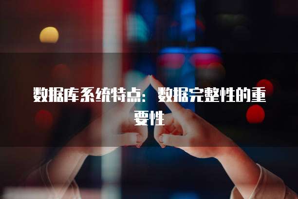 数据库系统特点：数据完整性的重要性