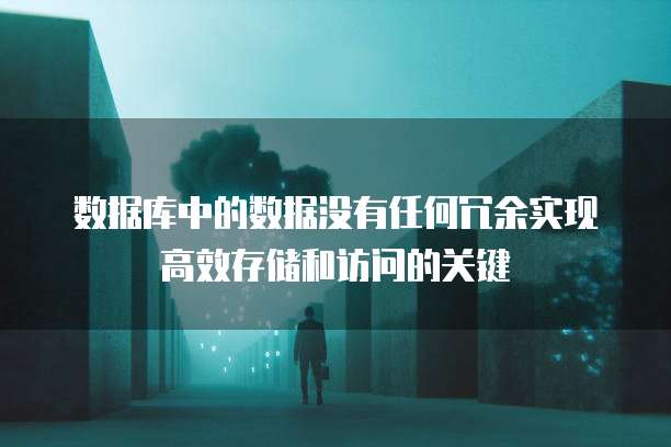 数据库中的数据没有任何冗余实现高效存储和访问的关键