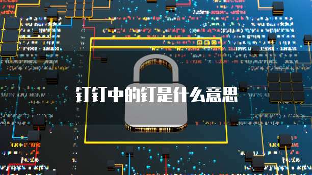 钉钉中的钉是什么意思
