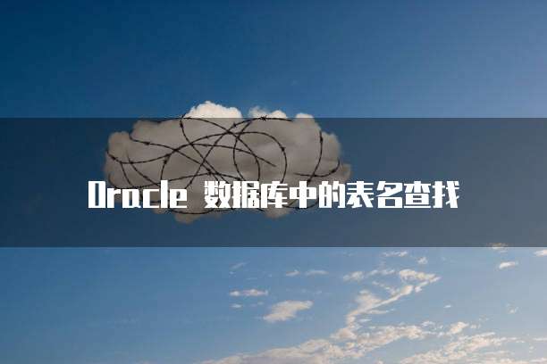 Oracle 数据库中的表名查找
