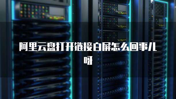 阿里云盘打开链接白屏怎么回事儿呀