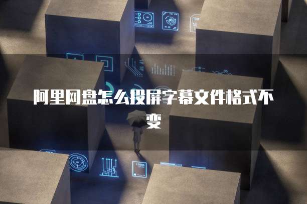 阿里网盘怎么投屏字幕文件格式不变