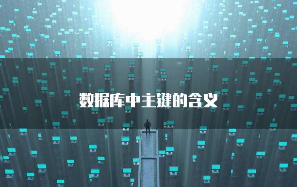 数据库中主键的含义