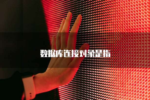 数据库连接对象是指