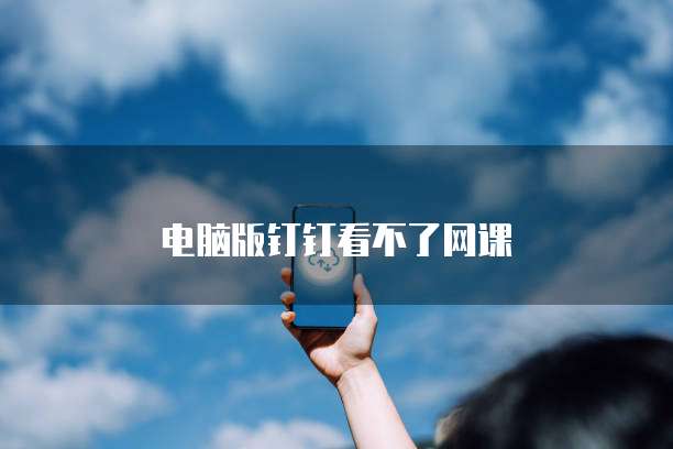 电脑版钉钉看不了网课
