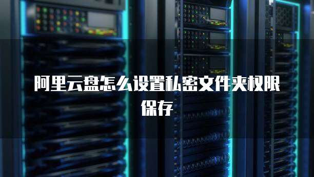阿里云盘怎么设置私密文件夹权限保存