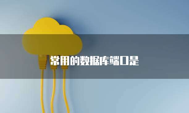 常用的数据库端口是