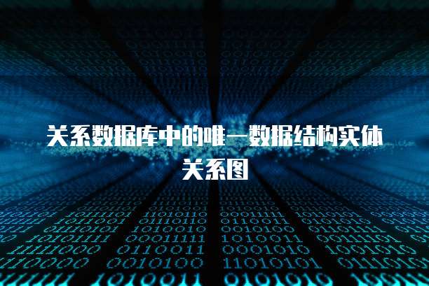 关系数据库中的唯一数据结构实体关系图