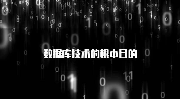 数据库技术的根本目的