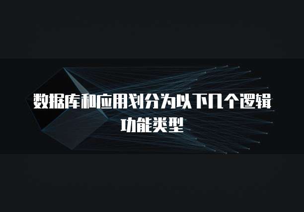 数据库和应用划分为以下几个逻辑功能类型