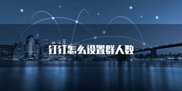 钉钉怎么设置群人数