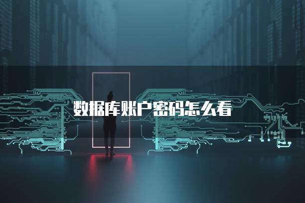 数据库账户密码怎么看