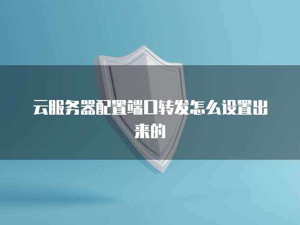 云服务器配置端口转发怎么设置出来的