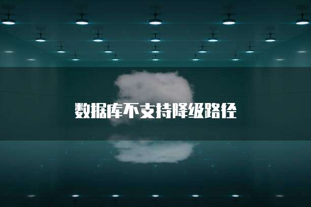 数据库不支持降级路径
