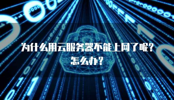 为什么用云服务器不能上网了呢？怎么办？