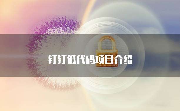 钉钉低代码项目介绍