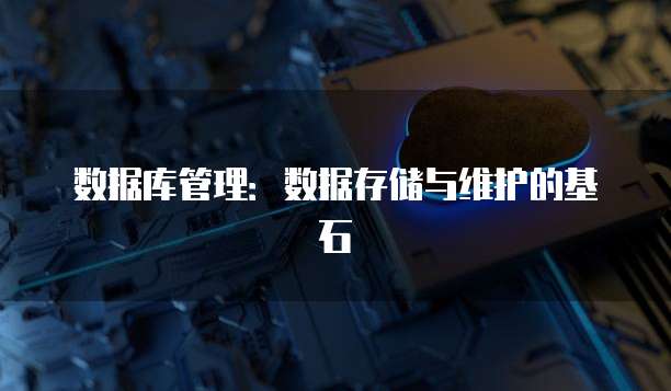 数据库管理：数据存储与维护的基石