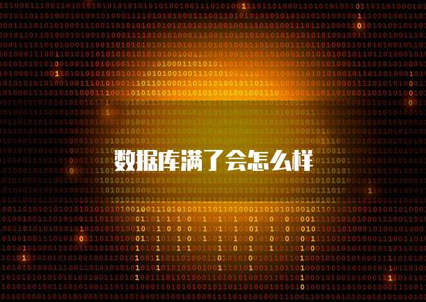 数据库满了会怎么样