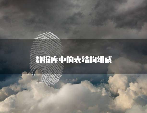 数据库中的表结构组成