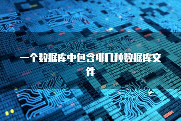 一个数据库中包含哪几种数据库文件