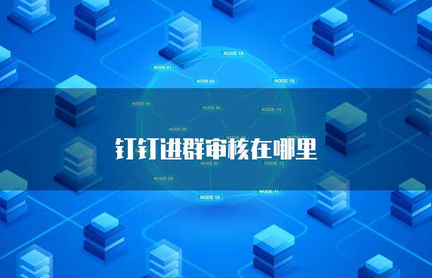 钉钉进群审核在哪里