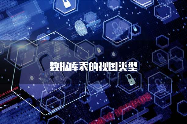 数据库表的视图类型