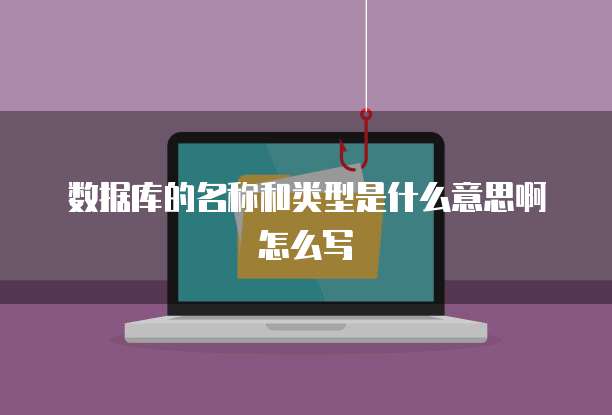 数据库的名称和类型是什么意思啊怎么写