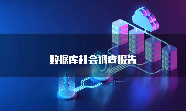 数据库社会调查报告