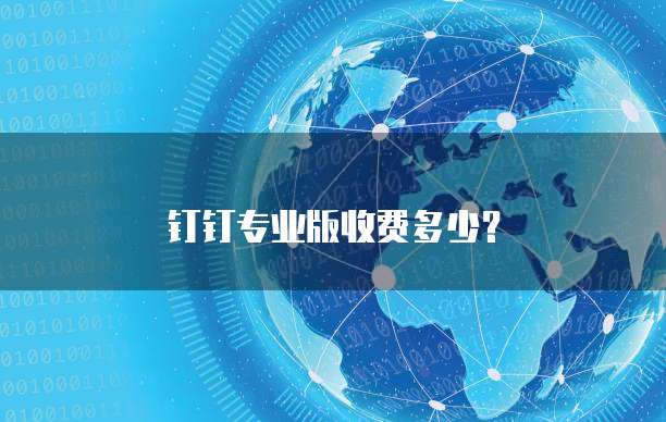 钉钉专业版收费多少？