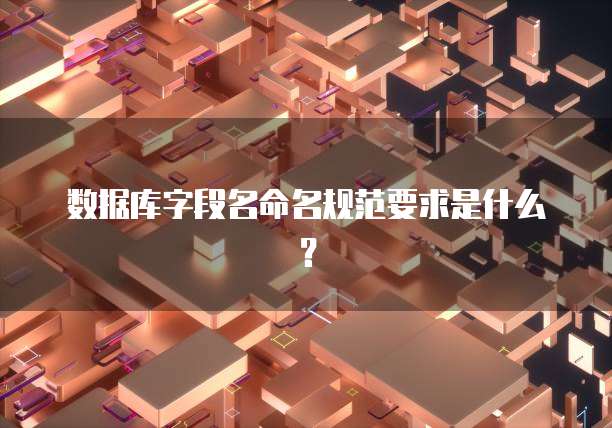 数据库字段名命名规范要求是什么？