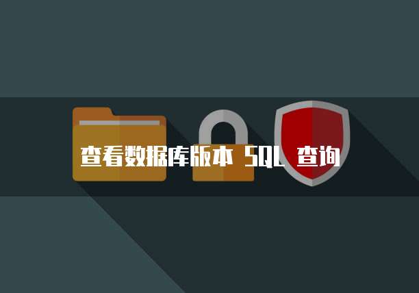 查看数据库版本 SQL 查询