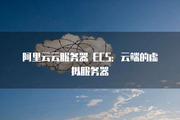 阿里云云服务器 ECS：云端的虚拟服务器